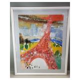 Signed Expressionist-style acrylic on paper