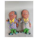 Pair of vintage Flip Wilson and Geraldine plush