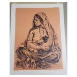 Signed Marion Greenwood "Mother and Child"