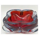 Vintage Murano style glass ashtray