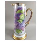 Antique porcelain hand painted pitcher