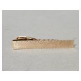 Vintage 14k gold textured tie clip
