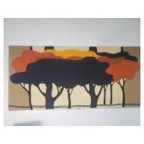 Vintage fabric wall panel