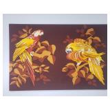 Vintage fabric wall panel
