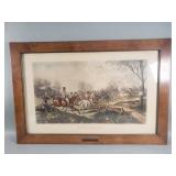 Antique hand colored etching "The Death"