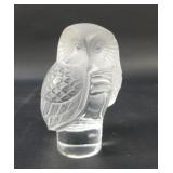 Lalique crystal owl figurine