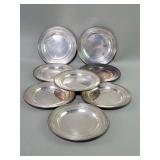 Eight Gorham sterling silver plates