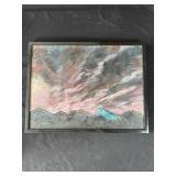 Framed Helga signed oil painting