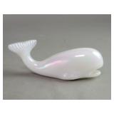 Fenton iridescent glass whale figure