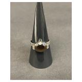 Sterling silver and smoky quartz ring