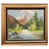 Framed, signed oil on canvas painting