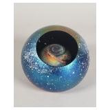 Signed Abelman art glass paperweight
