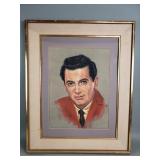 Signed Albert Pike Lucas pastel on paper portrait