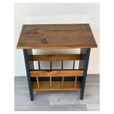 Vintage wood magazine rack