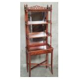 Edwardian-style mahogany display stand cabinet