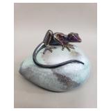 Signed Stuart Abelman art glass sculpture