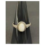 Vintage sterling silver and opal ring