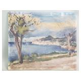 Post-Impressionist style oil on canvas landscape