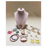 Group of vintage costume jewelry