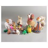 Group of vintage wind up toys