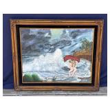 Framed Helga Schweininger signed oil painting