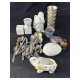 Lot of miscellaneous metal & ceramic items