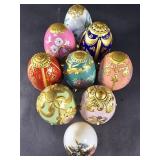 Group of Faberge style eggs