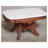 Victorian mahogany coffee table with marble top