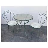 3pcs wrought-iron ice cream parlor patio set