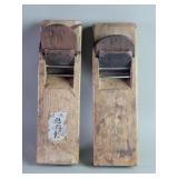 Pair of antique Japanese hand planes "Kanna"