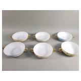 Group of T & V limoges porcelain soup bowls
