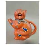 Vintage Japanese porcelain cat teapot
