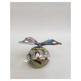 Signed Stuart Abelman art glass sculpture