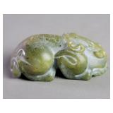 Carved jade Pixiu figure