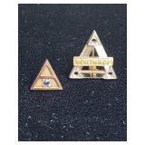 10k gold vintage Northrop 15 year pin