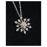 10k gold & diamond snowflake pendant