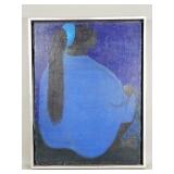 Signed Robert Tyler Lee 1960 framed oil on canvas