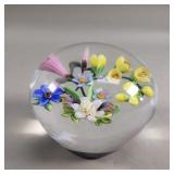 Signed art glass paperweight