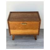 Mid-century Modern wood nightstand