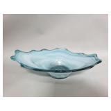 Large hand blown art glass center piece