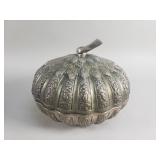Vintage silver plate pumpkin trinket box