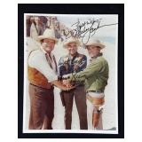 Michael Landon & Lorne Greene signed photo