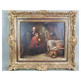 Leonard Wilhelm Lehmann signed oil on canvas