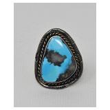 Vintage Native American silver and turquoise ring