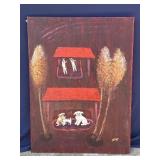 Helga Schweininger signed oil painting