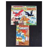 Lot of 3 1982 vintage Smurf comic books