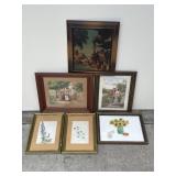Lot of 6 framed prints