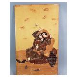 Gouache on wood painting after Reza-Ye-Abbasi