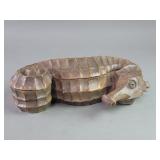 Vintage composite seahorse trinket box