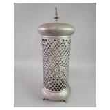Vintage Moroccan brass footed lantern with
